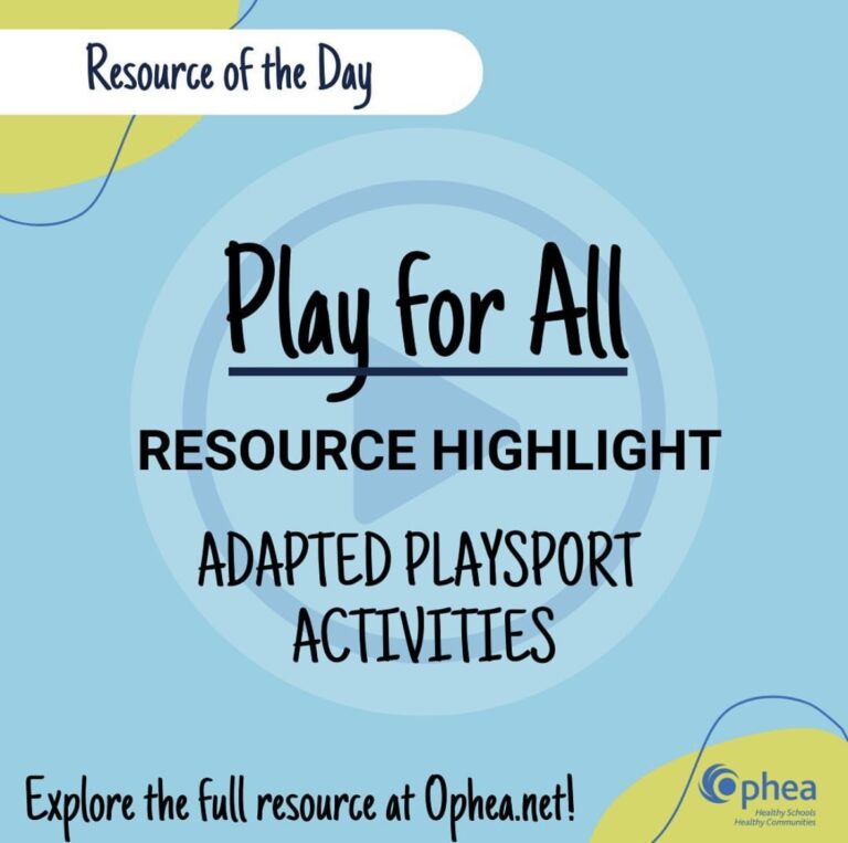 Play for All Ophea Social Media Asset