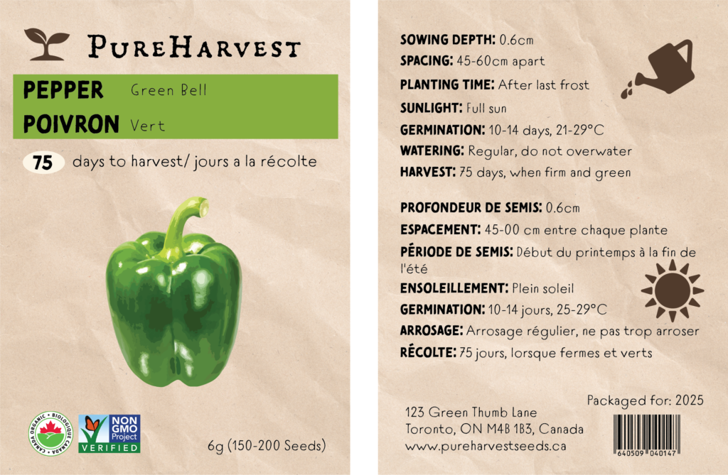 Green Bell Pepper Seeds